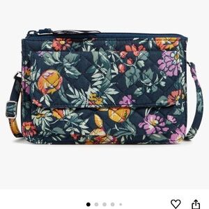 NWT Vera Bradley Cotton Wallet Crossbody Purse with RFID Protection